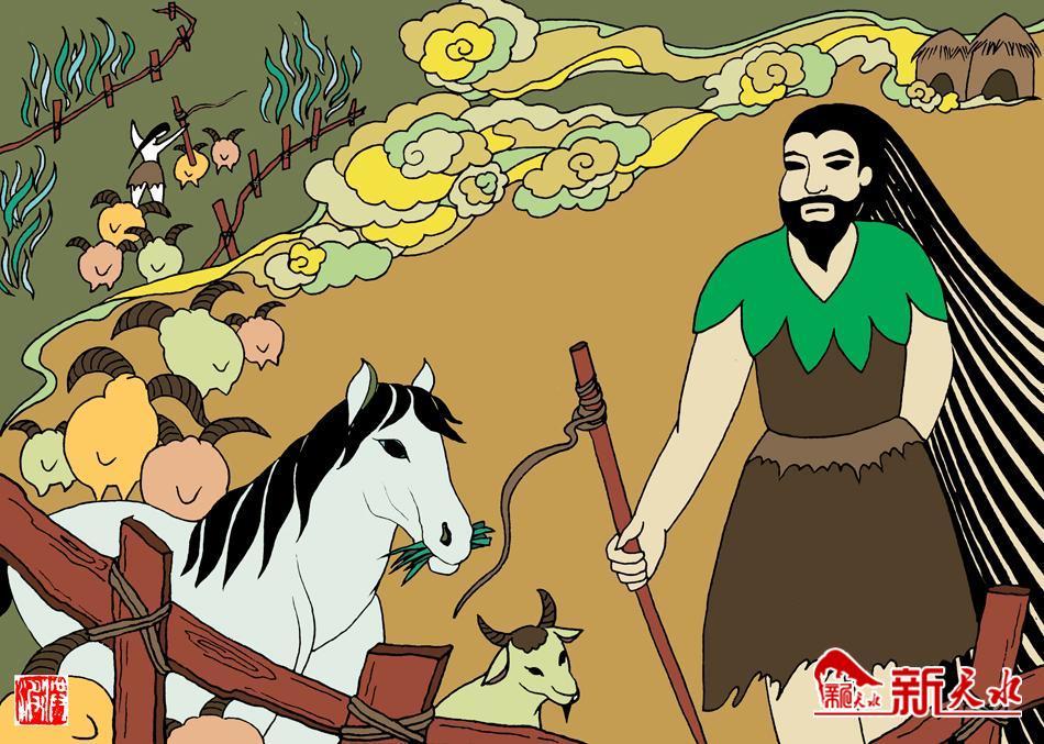 图绘伏羲功绩之四|养育牺牲 以充庖厨.jpg 图绘伏羲功绩之四|养育牺牲 以充庖厨.jpg