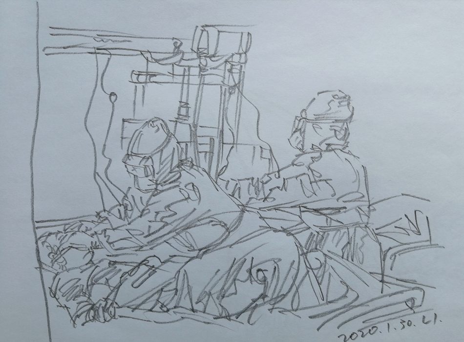 1581155261135283.jpg 5张东怀 速写 《战.疫情》之二.jpg