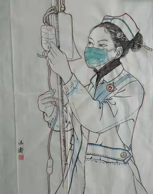 作者:窦洪涛 作品《护士》.jpg 作者:窦洪涛 作品《护士》.jpg