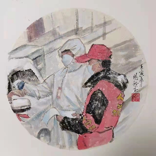 作者:蔡晓斌 作品《排查》.jpg 作者:蔡晓斌 作品《排查》.jpg