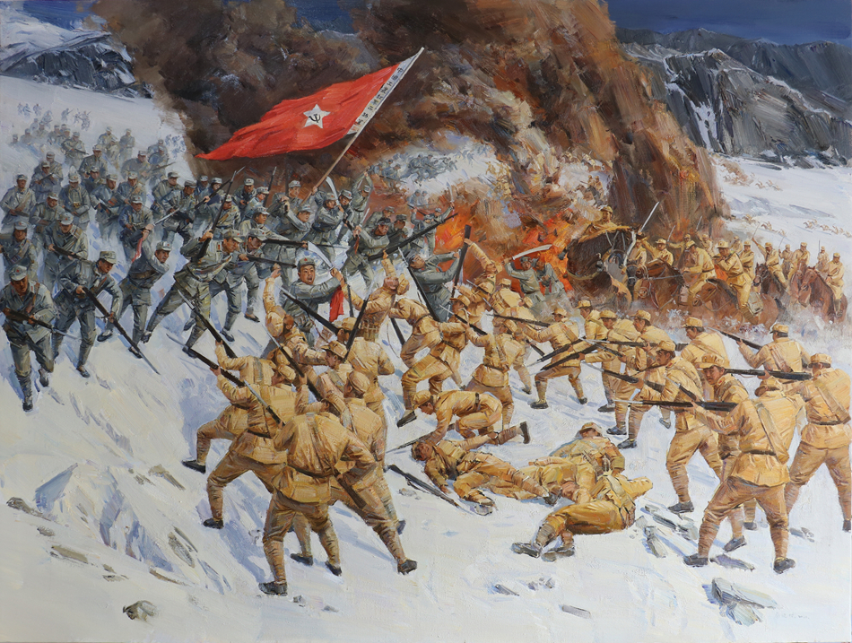 《梨园口战役》200x150cm、布面油画、蔡晓斌、2020年创作.jpg 《梨园口战役》200x150cm、布面油画、蔡晓斌、2020年创作.jpg