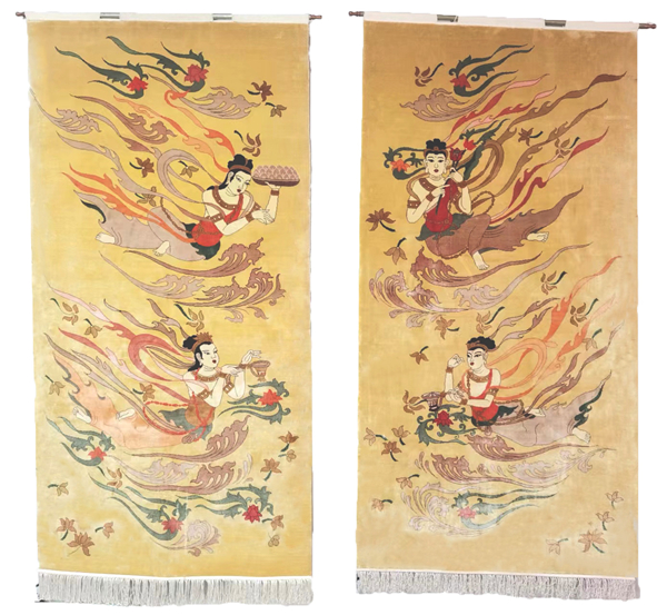 164天水丝毯麦积山飞天1号2号.jpg 164天水丝毯麦积山飞天1号2号.jpg